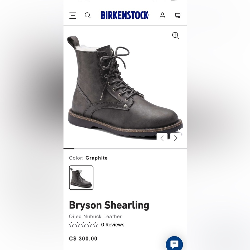 Birkenstock Bryson Shearling Graphite Ankle Boots - Picture 3 of 13